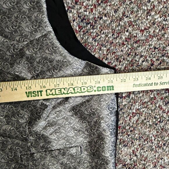 Carrot & Gibbs Men's Silver Gray 100% Silk Paisley Hand-Crafted Suit Vest Sz 42 - Picture 11 of 14